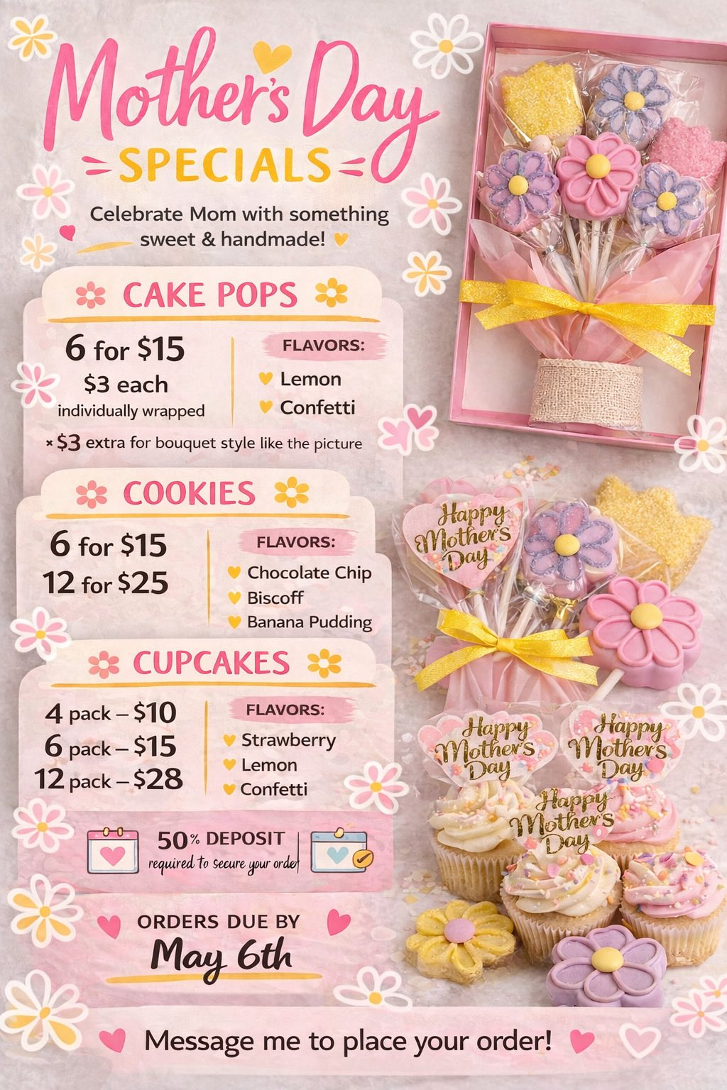 Mother's Day specials flyer